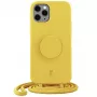 Just Elegance custodia PopGrip per iPhone 11 Pro – zampa di coniglio gialla