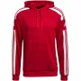 adidas Squadra 21 Hoodie Team Power Red/bianco uomo taglia S