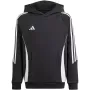 adidas Tiro 24 felpa con cappuccio nero IJ5611 128cm