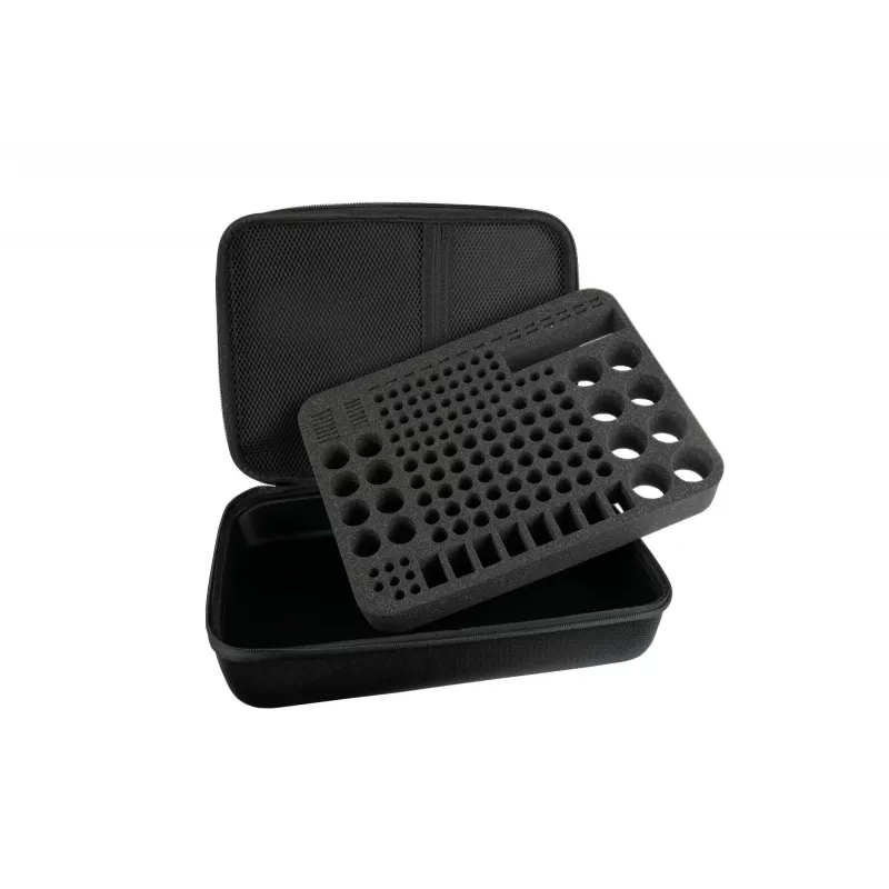Kabelmeister scatola portabatterie con tester integrato per AA, AAA, C, D, 9V e pile a bottone - nero