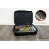 Kabelmeister scatola portabatterie con tester integrato per AA, AAA, C, D, 9V e pile a bottone - nero