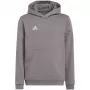 adidas Entrada 22 felpa con cappuccio grigio melange bambino 128 cm