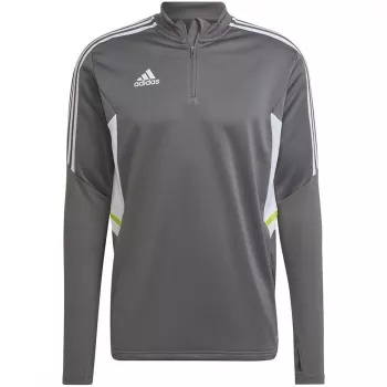adidas Condivo 22 felpa da allenamento uomo 1/2 zip grigio/bianco HD2312