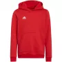 Adidas Entrada 22 felpa con cappuccio bambino rosso H57566 128cm