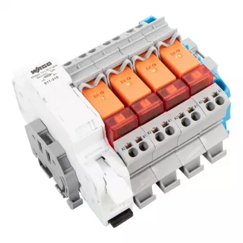WAGO 821-507 modulo relè di interfaccia, 24 V DC, 1 scambio, Push-in CAGE CLAMP, conforme Westnetz