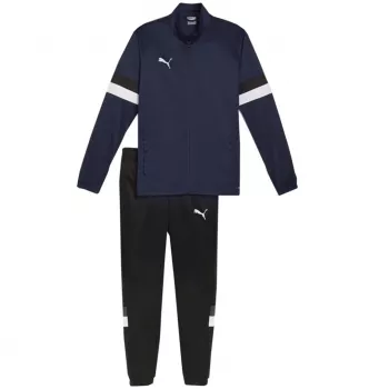 PUMA Team Rise giacca da allenamento full-zip uomo, Peacoat/Puma Black, taglia L