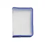 FolderSys A4 busta portadocumenti trasparente in PVC con zip e cuciture rinforzate, resistente agli schizzi, apertura dall'alto, riutilizzabile