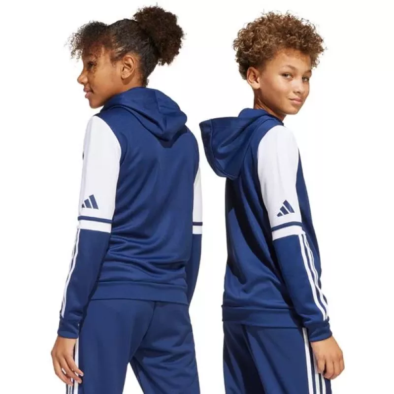 adidas Squadra 25 hoody bambino Team Navy Blue/bianco taglia 152