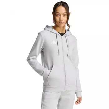 adidas Entrada 26 felpa con cappuccio full-zip donna grigio S
