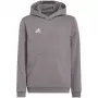 adidas Entrada 22 felpa con cappuccio bambino grigio 152 cm