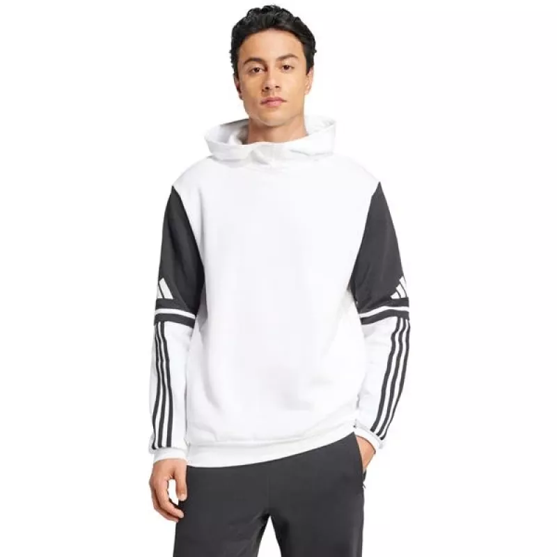 adidas Squadra 25 felpa con cappuccio uomo bianco/nero taglia L