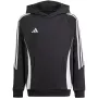 adidas Tiro 24 felpa con cappuccio nero IJ5611 140 cm