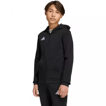 adidas Entrada 26 felpa con cappuccio full zip bambino nero 128 cm