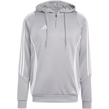 adidas Tiro 24 felpa da allenamento con cappuccio Medium Grey Heather IR7551