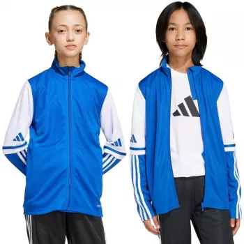 adidas Squadra 25 felpa da allenamento bambino blu/bianco JD4798 116 cm