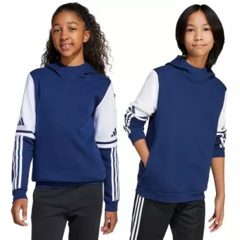 adidas Squadra 25 felpa con cappuccio in felpa per bambino, Navy Blue, 128 cm
