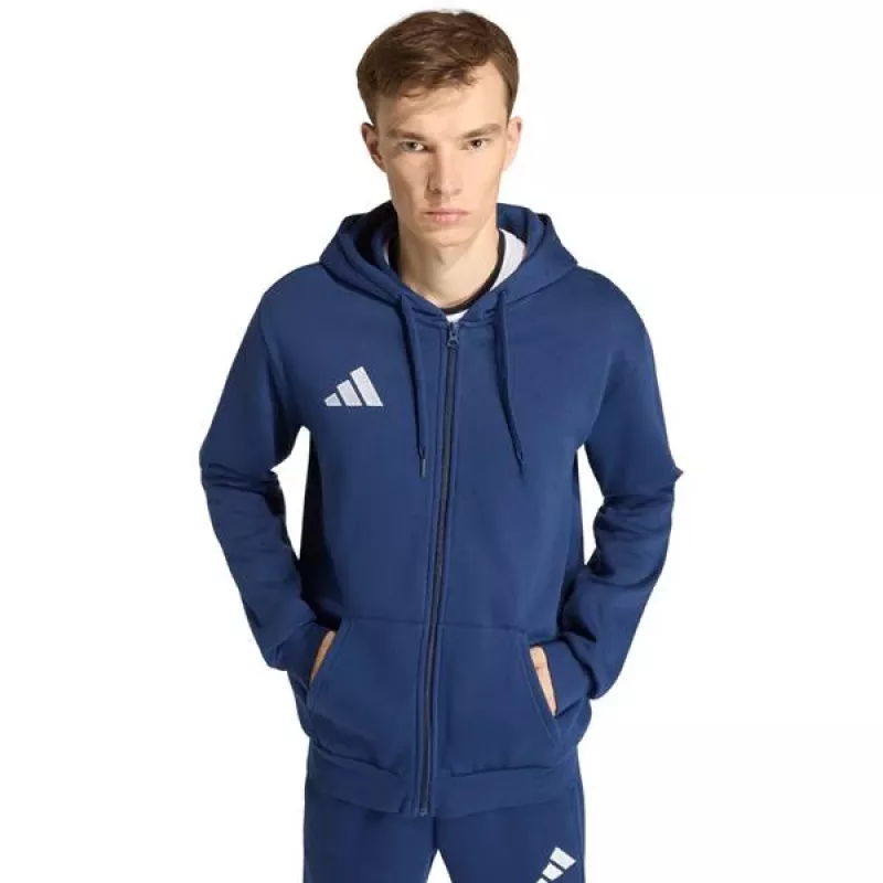 adidas Entrada 26 felpa con cappuccio full zip uomo Navy Blue S