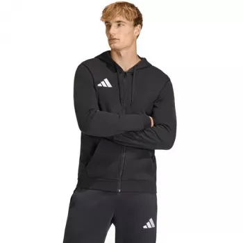 adidas Entrada 26 felpa con cappuccio full zip uomo nero L