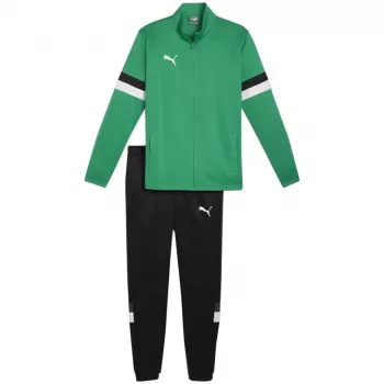 PUMA Team Rise Tuta da allenamento uomo in verde pepe e Puma Black, taglia S