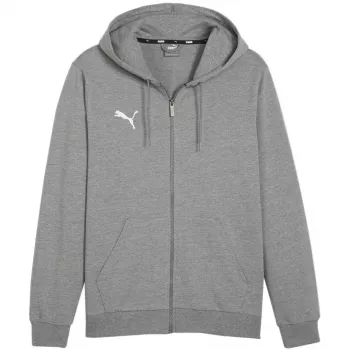 PUMA Team Goal Casuals felpa con cappuccio Medium Grey Heather uomo taglia S