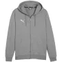 PUMA Team Goal Casuals felpa con cappuccio Medium Grey Heather uomo taglia S