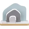 TONIES Mini scaffale - casa 11003995 (rosa) - scaffale in MDF a forma di casa rosa con 2 ripiani, 3 scomparti, per camerette, camere dei bambini, certificato EN 71