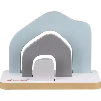 TONIES Mini scaffale - casa 11003995 (rosa) - scaffale in MDF a forma di casa rosa con 2 ripiani, 3 scomparti, per camerette, camere dei bambini, certificato EN 71