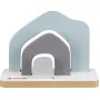 TONIES Mini scaffale - casa 11003995 (rosa) - scaffale in MDF a forma di casa rosa con 2 ripiani, 3 scomparti, per camerette, camere dei bambini, certificato EN 71