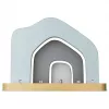 TONIES Mini scaffale - casa 11003995 (rosa) - scaffale in MDF a forma di casa rosa con 2 ripiani, 3 scomparti, per camerette, camere dei bambini, certificato EN 71