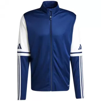 adidas Squadra 25 felpa da allenamento uomo, maniche lunghe, blu navy/bianco, taglia L