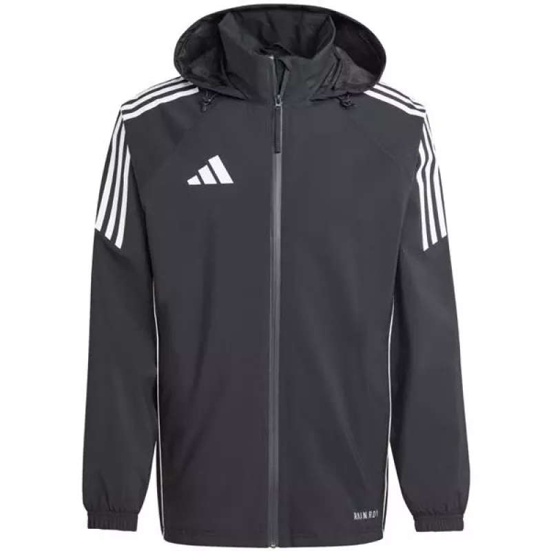 adidas Tiro 24 Rain giacca antipioggia calcio uomo nero/bianco L