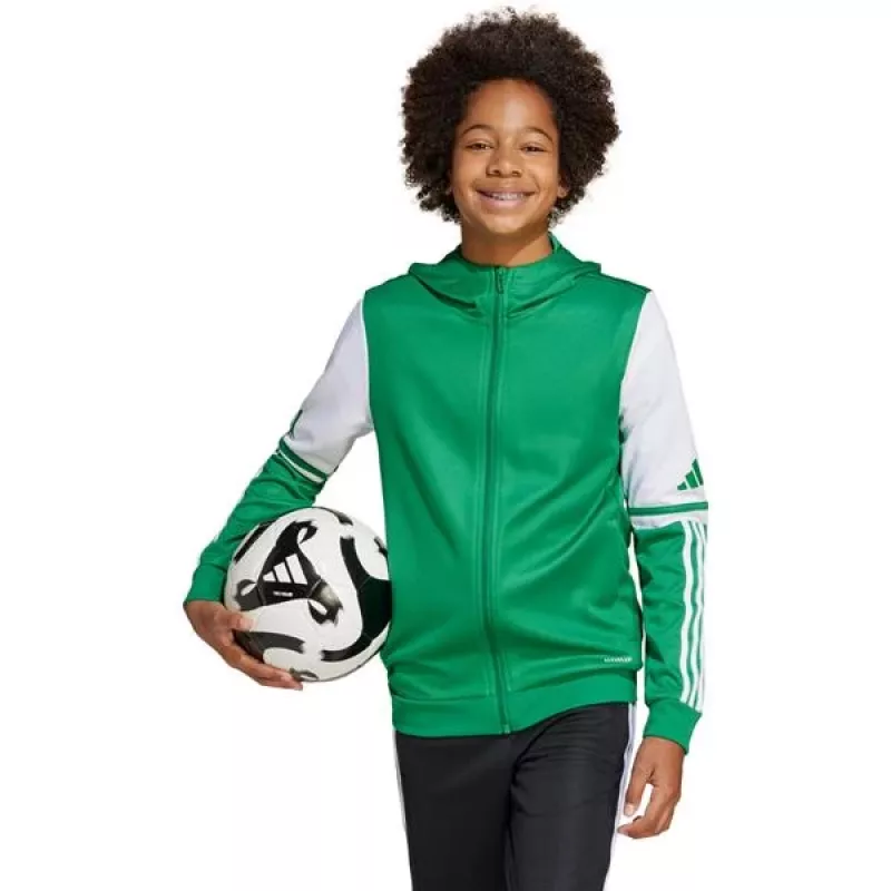 adidas Squadra 25 felpa con cappuccio bambino verde/bianco 152cm