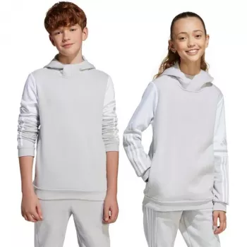 adidas Squadra 25 felpa con cappuccio bambino grigio JD4808 140cm
