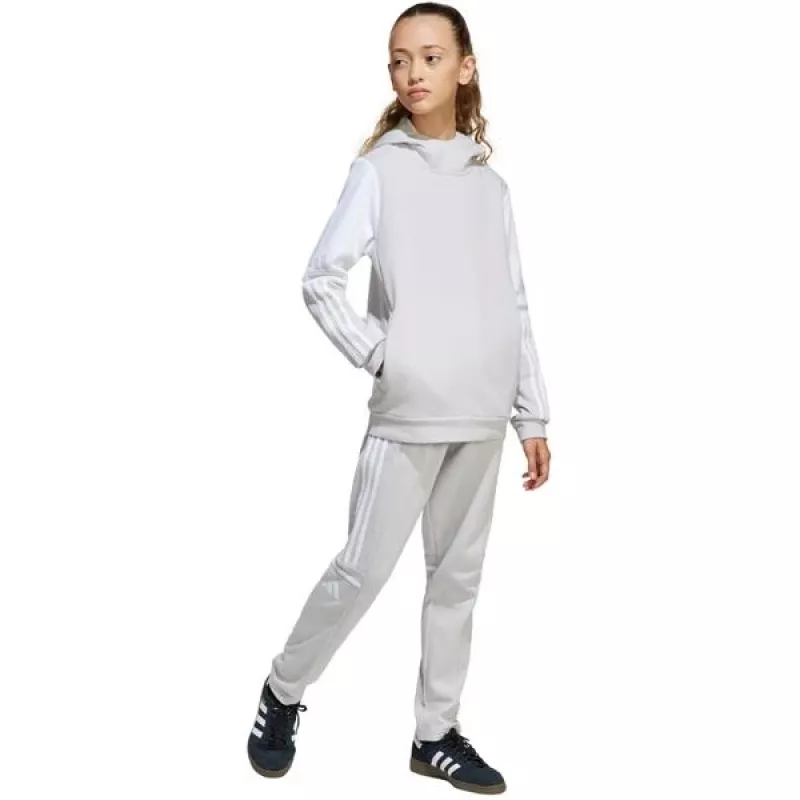 adidas Squadra 25 felpa con cappuccio bambino grigio JD4808 140cm