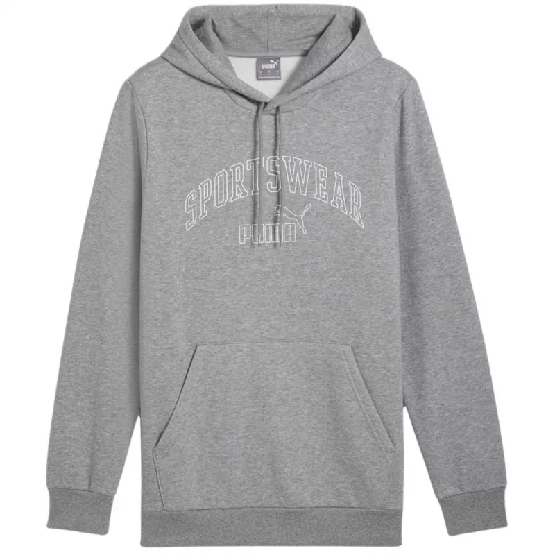 PUMA Essentials+ Logo LAB Gradient felpa con cappuccio - grigio melange - uomo M