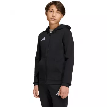 adidas Entrada 26 Full Zip felpa con cappuccio bambino nero 140cm