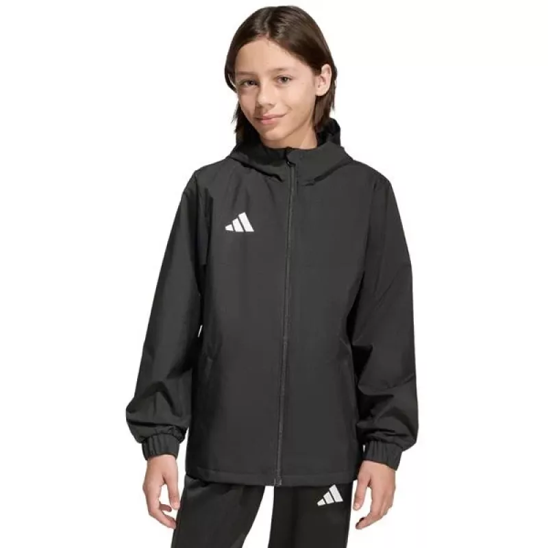 adidas Entrada 26 giacca all weather bambino nero JZ9104 128cm