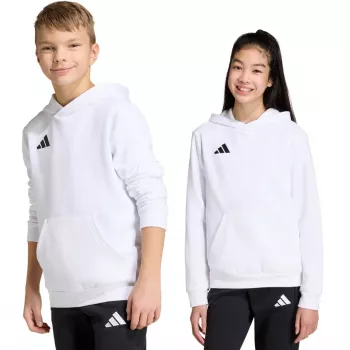 adidas Entrada 26 felpa con cappuccio bambino bianco JZ6561 164cm