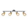 Spot Light Shadow 4XE14 nero/oro - faretto da soffitto/parete orientabile a 4 luci