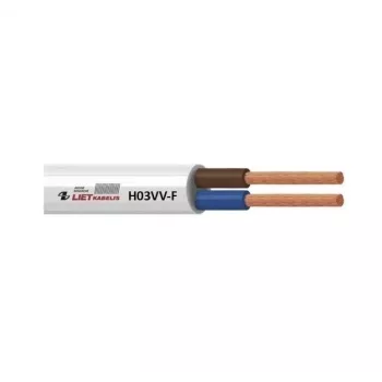 Cavo H03VV-F 3x0,75 bianco 50m
