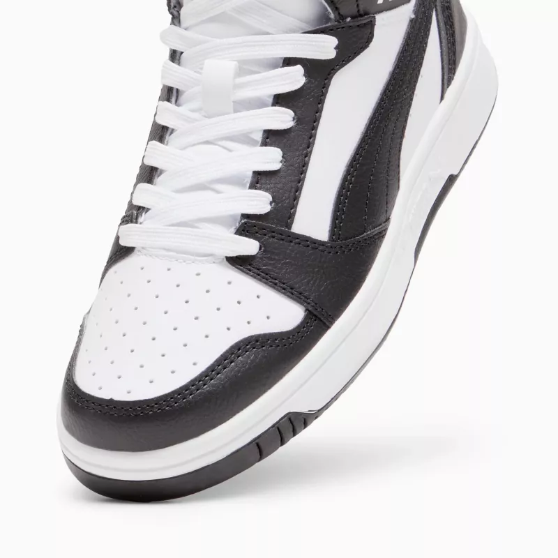 Puma Rebound V6 Mid sneaker bambino bianco nero 393831 01 taglia 38.5