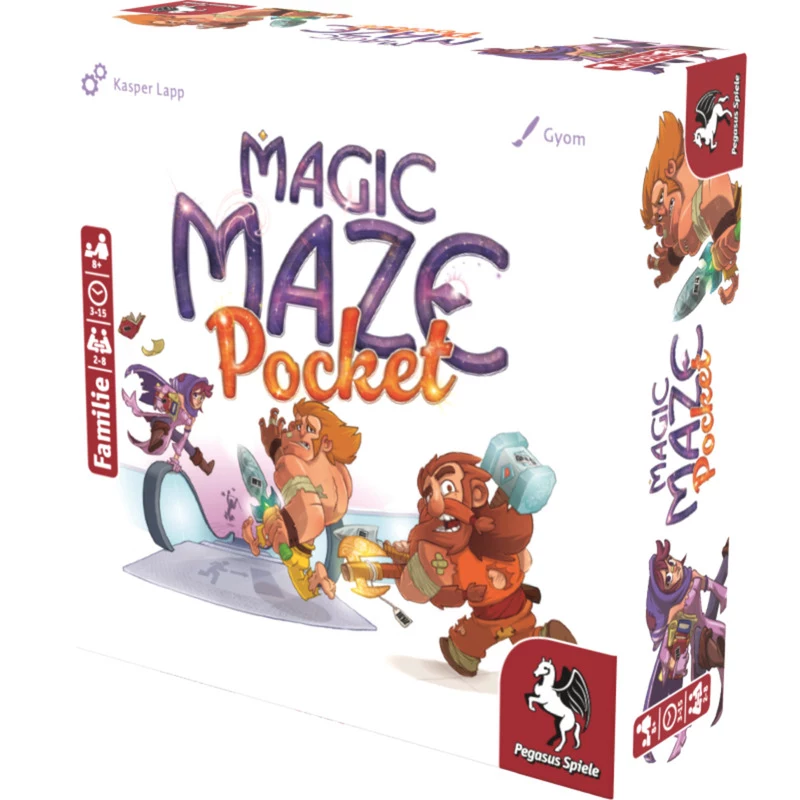 PEGASUS Magic Maze Pocket gioco labirinto cooperativo in tempo reale, 1-4 giocatori, da 8 anni, 15 minuti