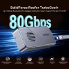 UNITEK case USB4 M.2 NVMe SSD con raffreddamento attivo, 80Gbps, senza attrezzi, alluminio, USB-C