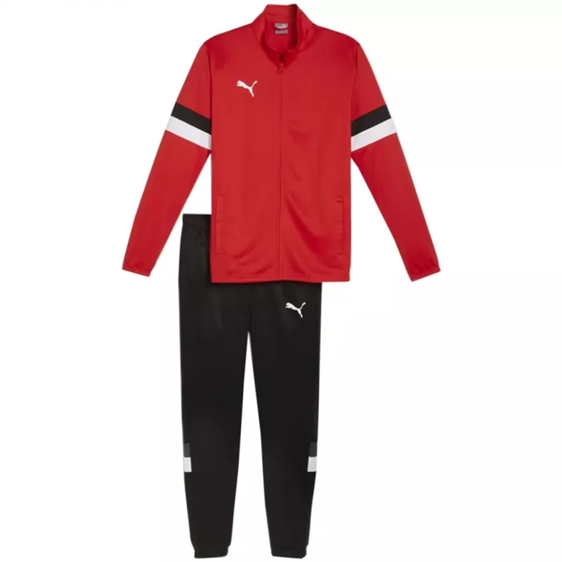 PUMA uomo Team Rise tuta da allenamento full-zip rosso/nero 2XL