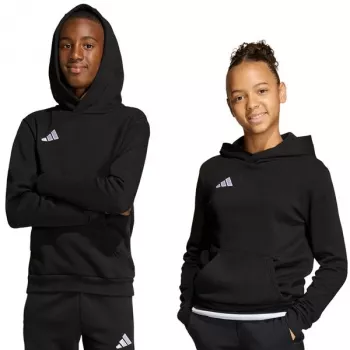 adidas Entrada 26 felpa con cappuccio bambino nero 152cm