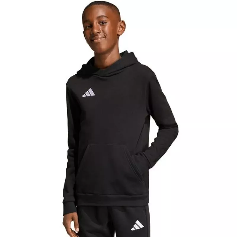 adidas Entrada 26 felpa con cappuccio bambino nero 152cm