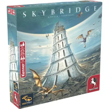 PEGASUS Deep Print Games: Skybridge - gioco strategico per 2-4 giocatori, dai 10 anni, 60-90 minuti, meccaniche di costruzione urbana e rete, multilingue (EN/DE)