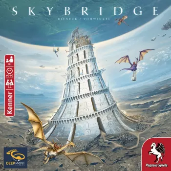 PEGASUS Deep Print Games: Skybridge - gioco strategico per 2-4 giocatori, dai 10 anni, 60-90 minuti, meccaniche di costruzione urbana e rete, multilingue (EN/DE)