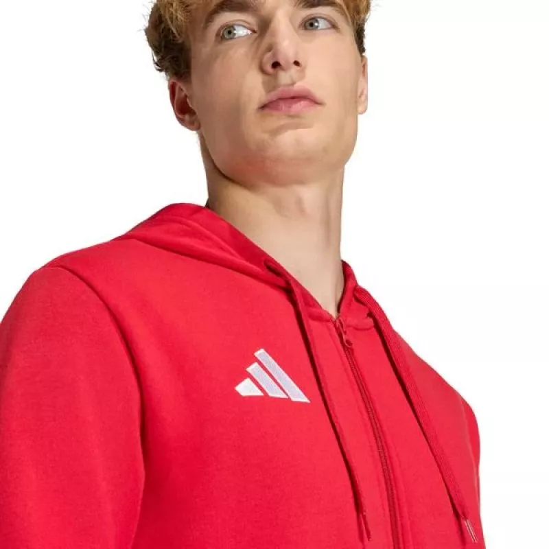 adidas Entrada 26 full-zip hoodie uomo rosso L