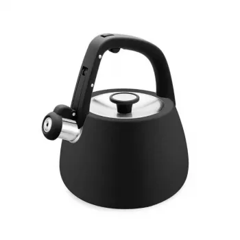 MEO Maestro bollitore da piano cottura 2,5L nero opaco acciaio inox con fischietto MR-1318-BLACK